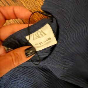 Zara Navy Blue Textured Romper